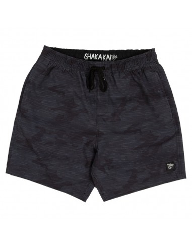 Black Camo 17" 4-way stretch Volley shorts with side pockets pas cher